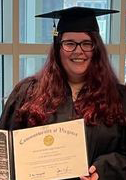 Courtney Green with her diploma