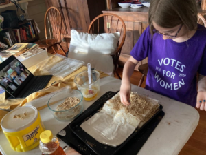 participant making baklava