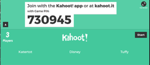 Join wiht the Kahoot PIN