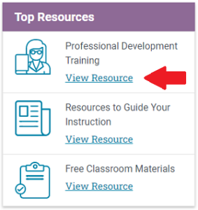 GED screen capture that points to view resource