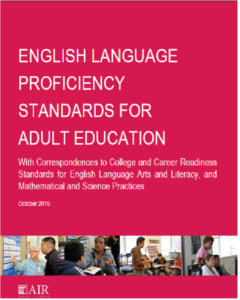 image of the English Language Proficiency Standards For Adult Education