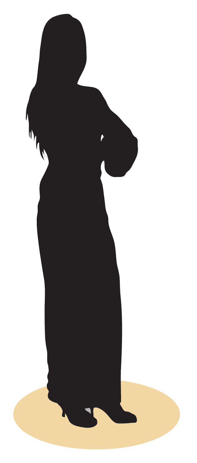 Silhouette of a woman standing