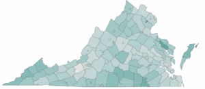 VA Map of counties and cities